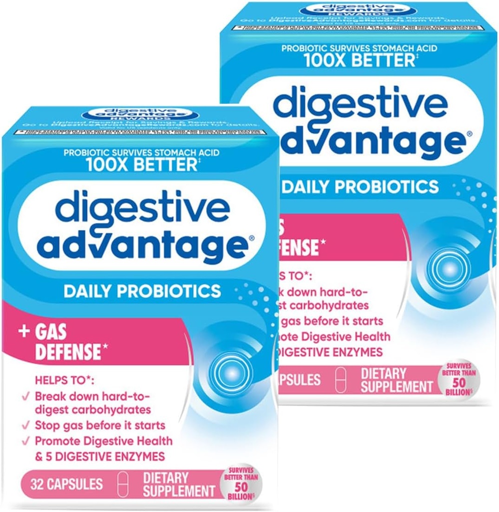 消化性优势快速代理酶+日常Probioceptive Gas & Break Down Food Particles 32 Counter Capsules (2 Pack) 化学反应 化学反应 化学反应 化学反应 化学反应