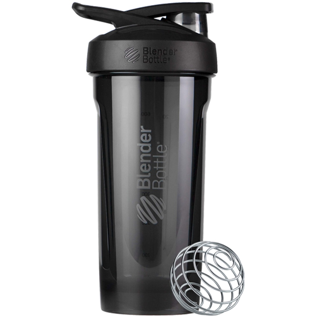 BlenderBottle Strada Tritan Shaker 瓶装有锁立德,28-Ounce,黑色