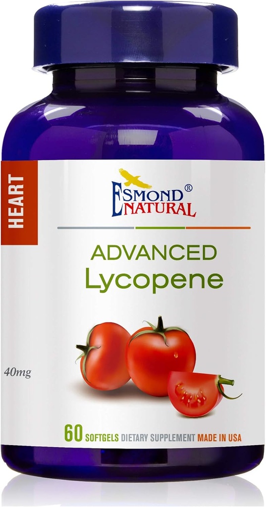(3 Pack) Esmond Natural:高级Lycopene(支持前列腺和心脏健康),GMP,天然产品阿斯恩认证,美国制造 - 40mg,180 Softgels