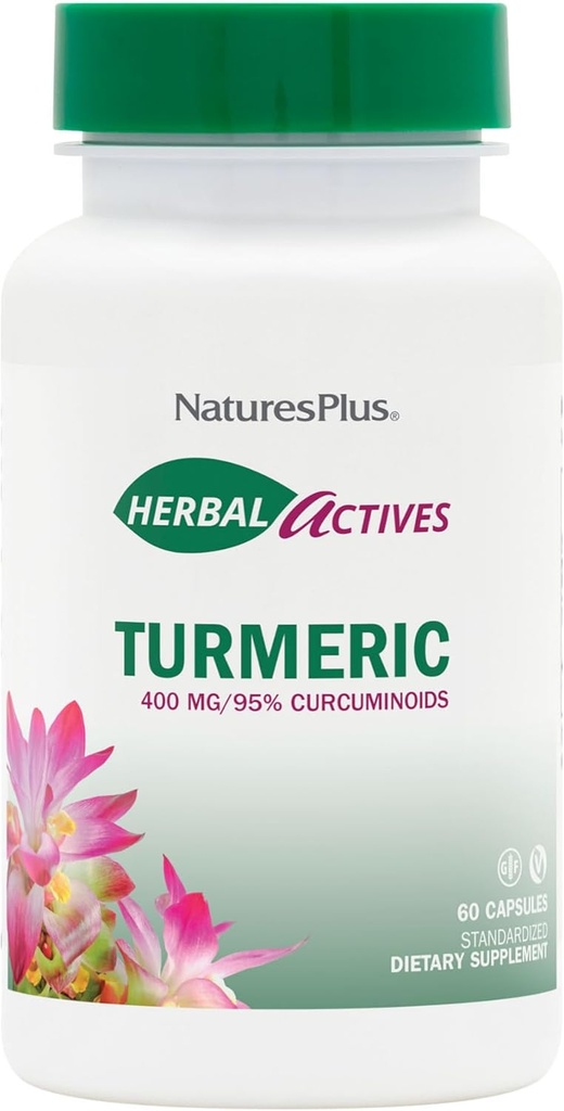 自然加草活性毒性 - 400 毫克,95% Crucumin, 60 Vegan Capsules - 蔬菜,无葡萄糖 - 60种服务
