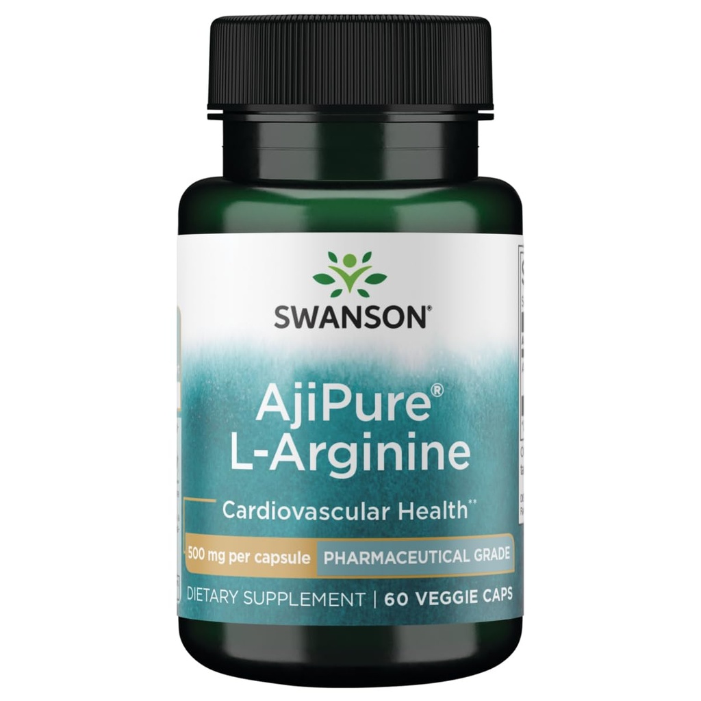 Swanson 氨基酸 Ajipure L-Arginine 药品级500毫克 60Veg Capsules