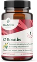 生物营养素 EZ 呼吸 - 60 Capsules - Muellein Leaf, Bromelain, 和 Spearmint 补充剂 - 支持总体健康