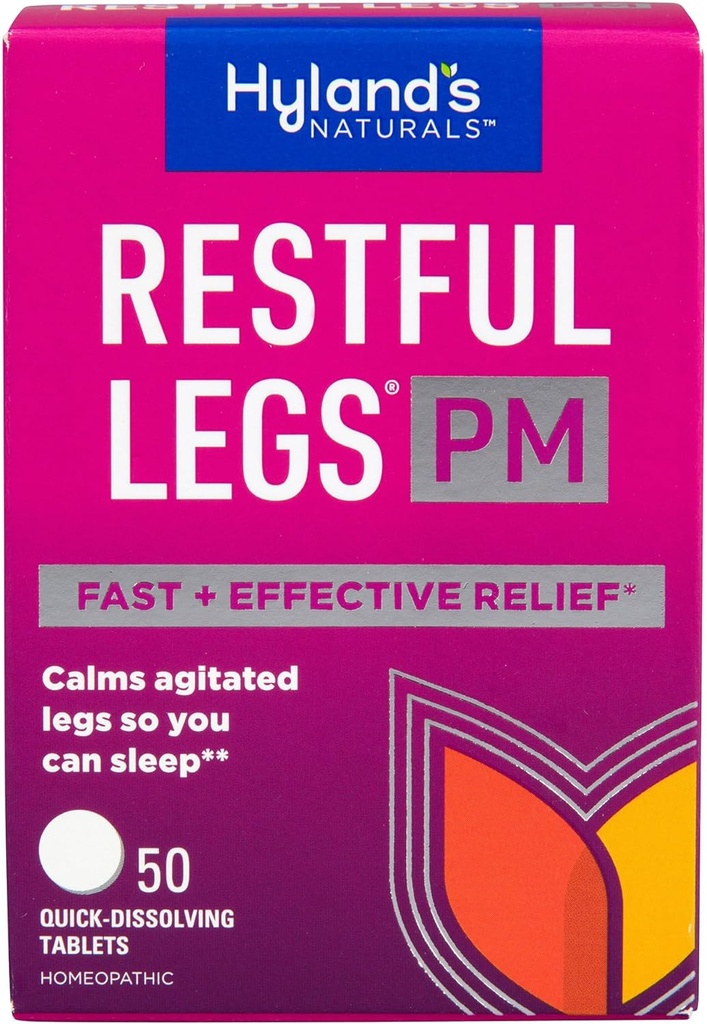 Hyland's Restable Legs PM, Nighttime Formula, Calms Agtited Legs so You Can Sleep, 50 Quick Desolution tables (Pack of 3) 热闹的腿让你可以睡觉,50 快速溶解板块(Pack of 3)
