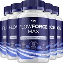 (5 Pack) FlowForceMax 前列腺支持 Capsules - Flow Force Max Pills 补充,最大强度,新改进的多维素配制, FlowForcemax Reviews, 300 Capsules
