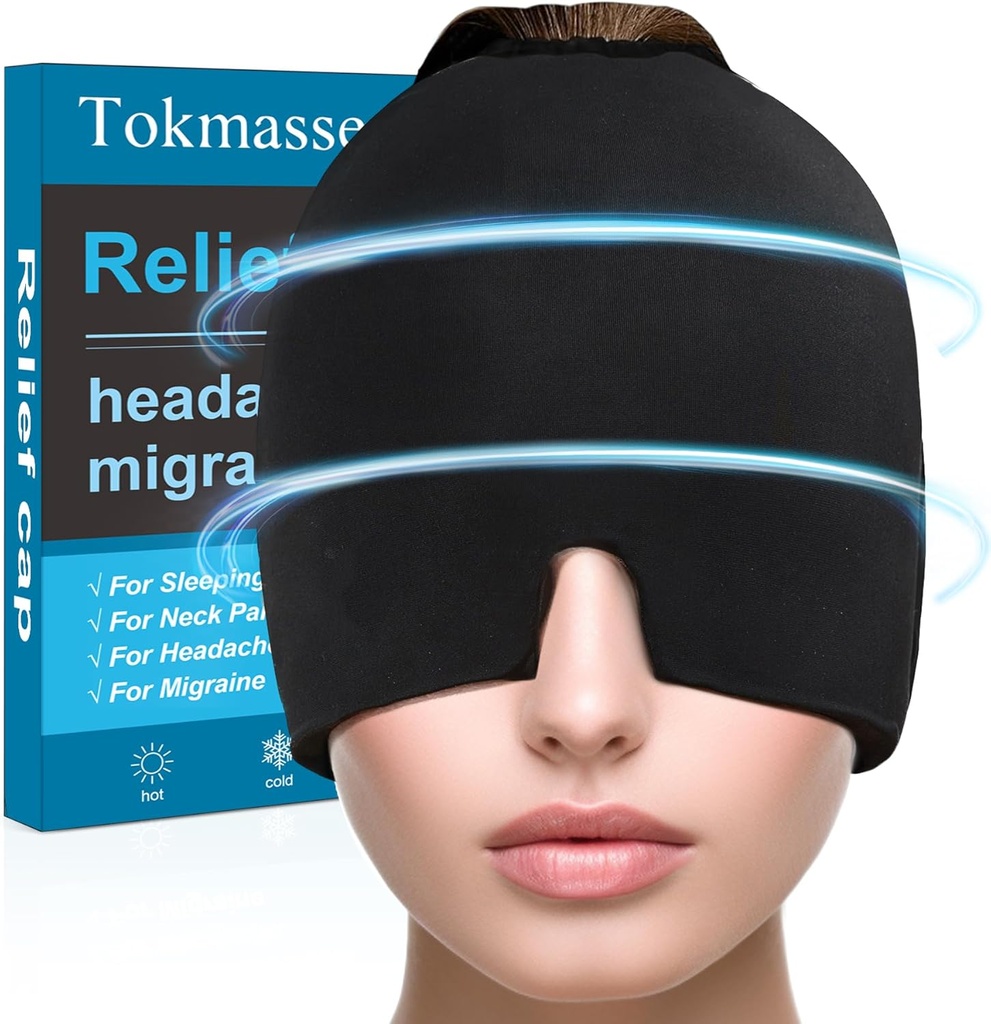 Migraine Relief Cap,冰头包Gel,冷热治疗,Sinus眼帕奇头痛,斯沃伦眼,缓解紧张和压力