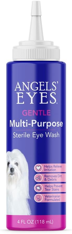 ANGELS的EYES 多用途 静眼洗 4 z 净眼和润滑剂、过敏性减泪剂、碎片、Mucus、刺激和弱眼 给所有狗都配有硼酸