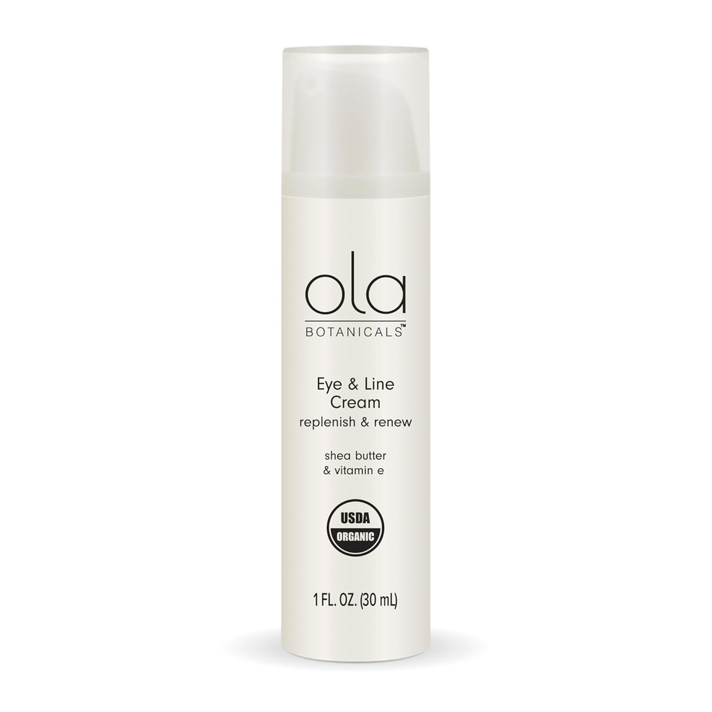 Mercola Ola Botanics博士 有机眼和线状奶油,1 Fl.Oz.(30毫升),补充和革新,Shea Butter和维生素E,认证USDA有机,残忍无毒,非GMO