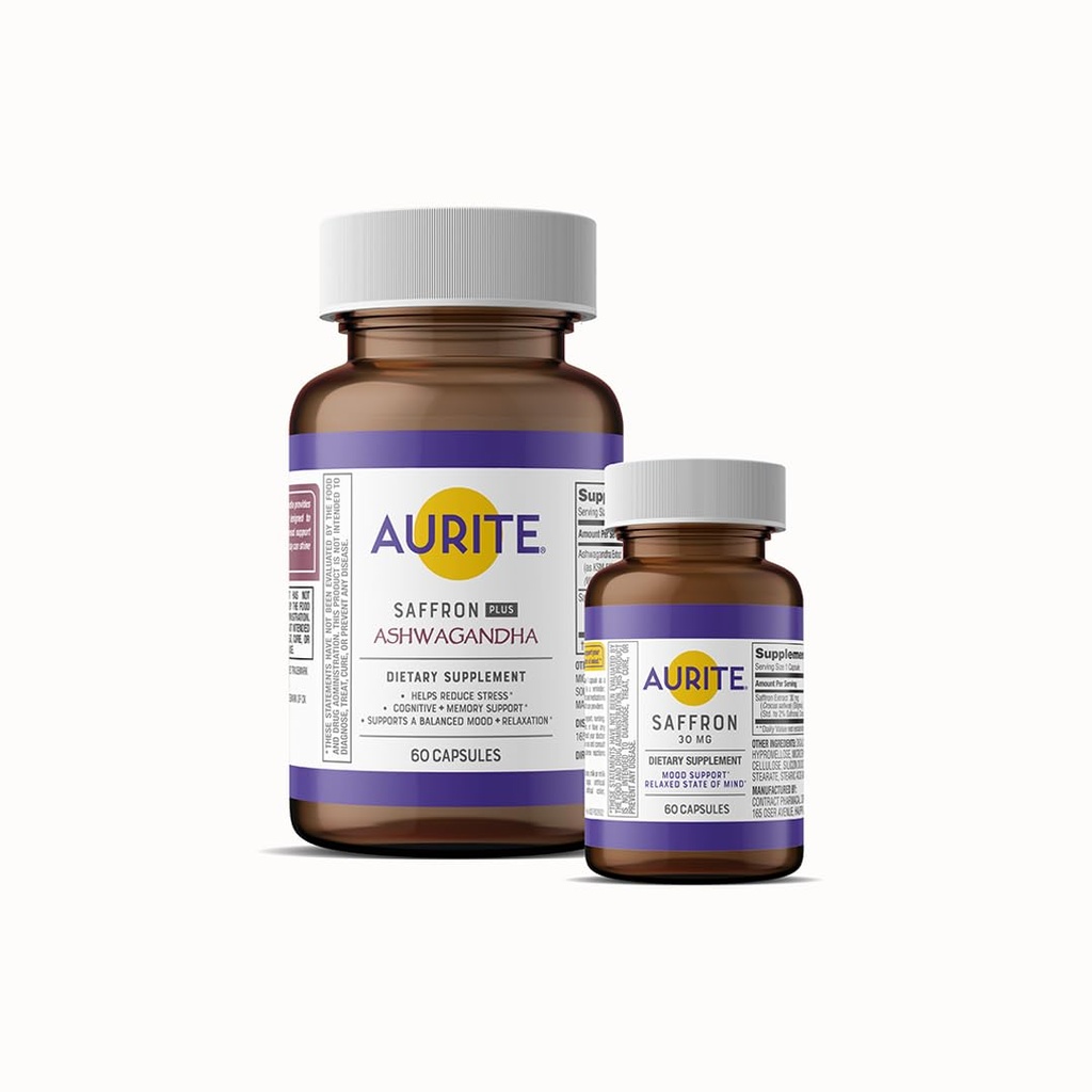 Saffron Ashwagandha & Saffron Supplement Bundle. 中国植物物种名录(CPNI). 压力管理、魔力支持、长期记忆、蔬菜友好、非GMO、无糖、无豆