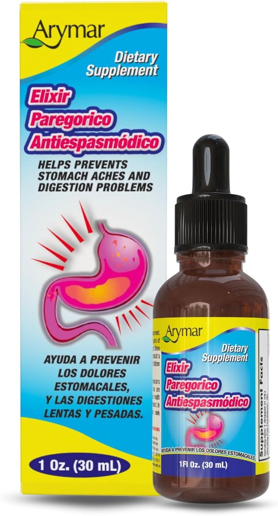 Arymar Elixir Paregorico Antiespasmodico - 消化支助补编 - 1 oz