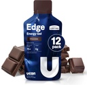 UCAN Edge Energy Gel Shots,巧克力(12,2 Ounce Packets)用于跑步,训练,锻炼,健身,自行车,Crossfit QQ 无糖,Vegan, & Keto 友好能源
