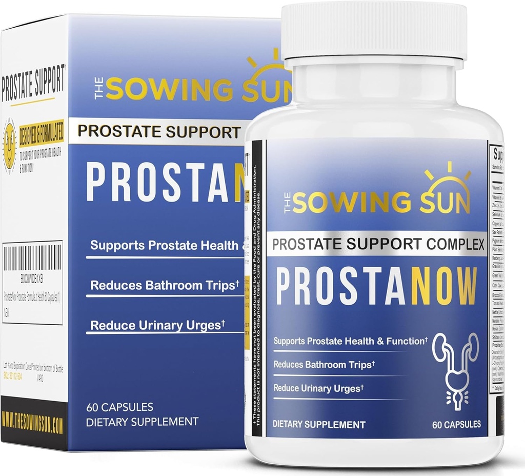Prostanow 前列腺公式、男子锯齿帕梅托、减少频繁尿液、支持Bladder和尿液健康、减少夜间摇晃到尿液中、尿液切除健康 -- -- 60个卡普苏尔(1)