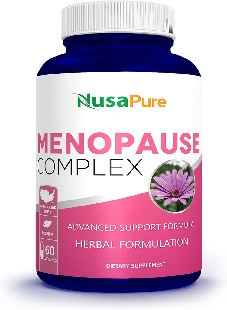 NusaPure 更年期综合体:黑科霍什和草药成份 - 60 Capsules