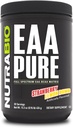 NutraBio – EAA纯 – 9 氨基酸 – 肌肉修补与恢复,30种服务,草莓柠檬炸弹 – 工作前或工作后 – 全天恢复
