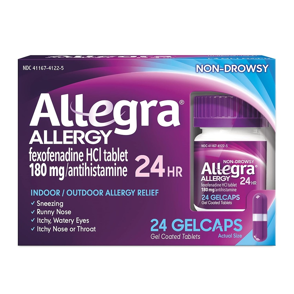 Allegra 24hr Gelcaps 尺寸 24厘米 Allegra 24hr Gelcaps 24厘米