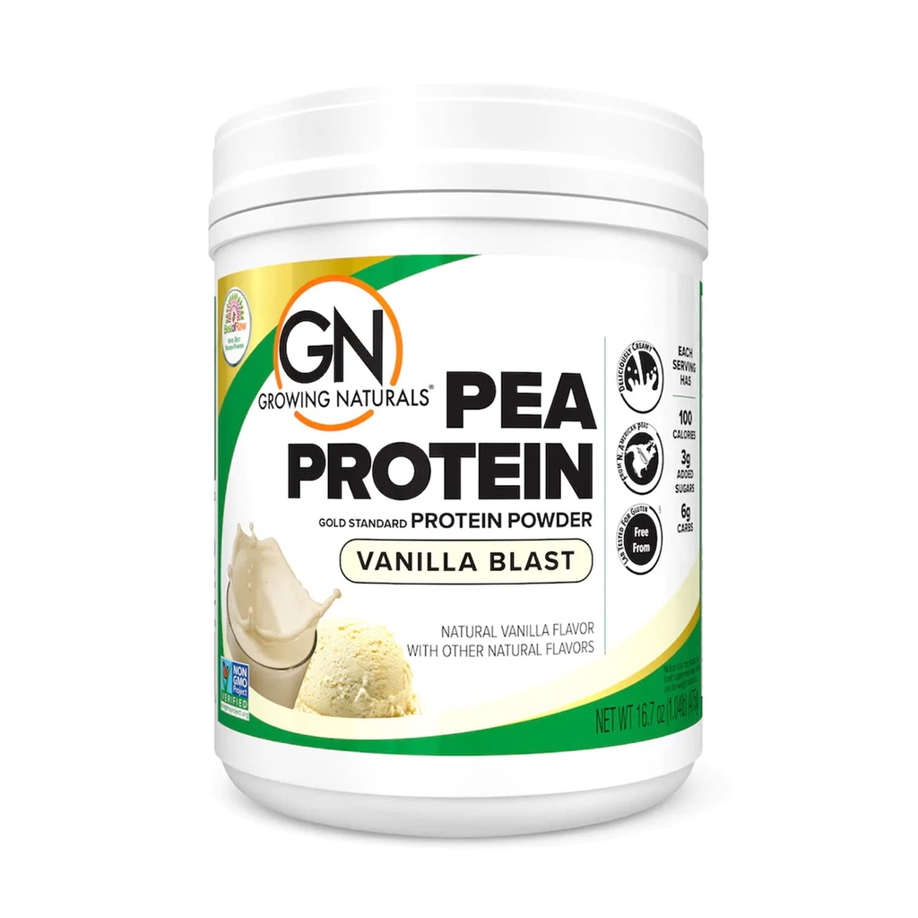 种植天然植物 Raw Pea蛋白粉, Vegan 植物基蛋白, BCAA, 低卡布, 低苏加, 香草爆破, 1磅(一包)