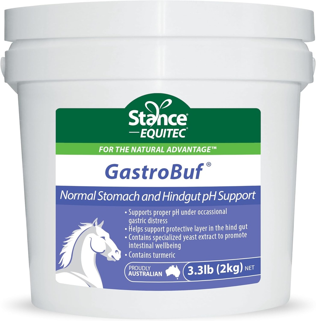 Stance Equitec GastroBuf - 正常胃pH支持 - 马补充 - 帮助支持碗中的保护层,在偶发性胃病下支持适当的pH,包含图解 - 3.3 lb
