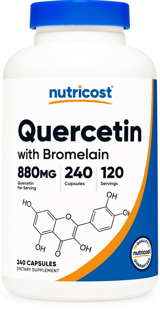 营养成本 Quercetin 880mg, 240 植物卡普尔(165mg) - 120 services (440mg Quercetin per Cap) - Gluten Free, 非 GMO