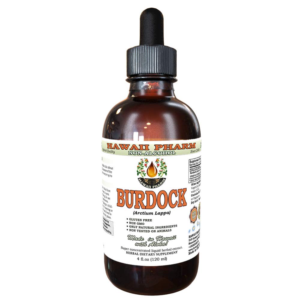 Burdock无酒精液体提取、有机Burdock(亚基拉帕)干根甘油(Glycerite)夏威夷药草天然草药补充剂