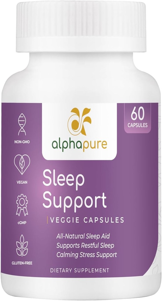 与Melatonin, Ashwagandha, L- Theanine & Herbs - 60 Capsules 共同补充睡眠