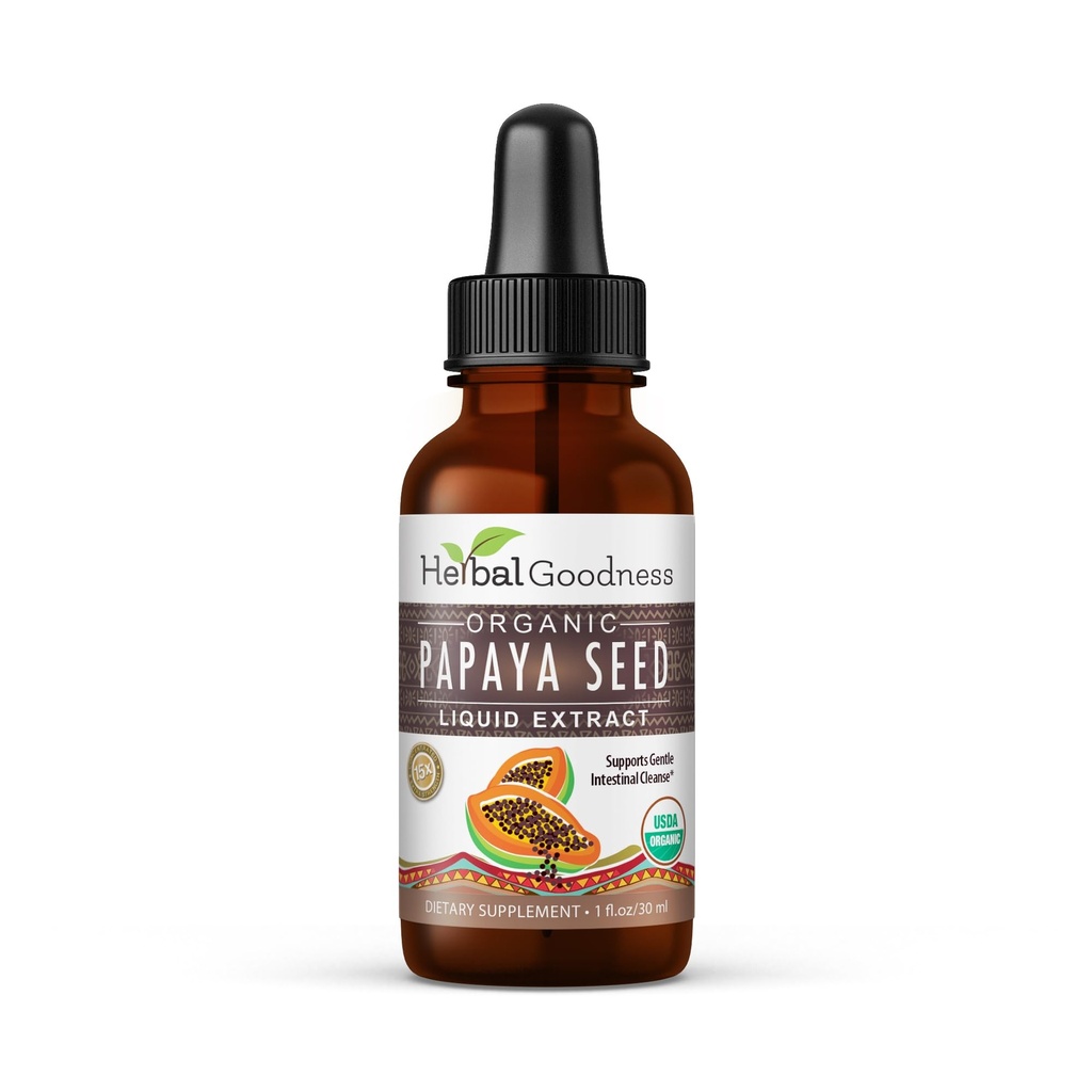Papaya种子 1oz - 用于消化酶的有机超级食品,Gut Health - 非GMO, Raw,以及用于整体健康的未加工食品