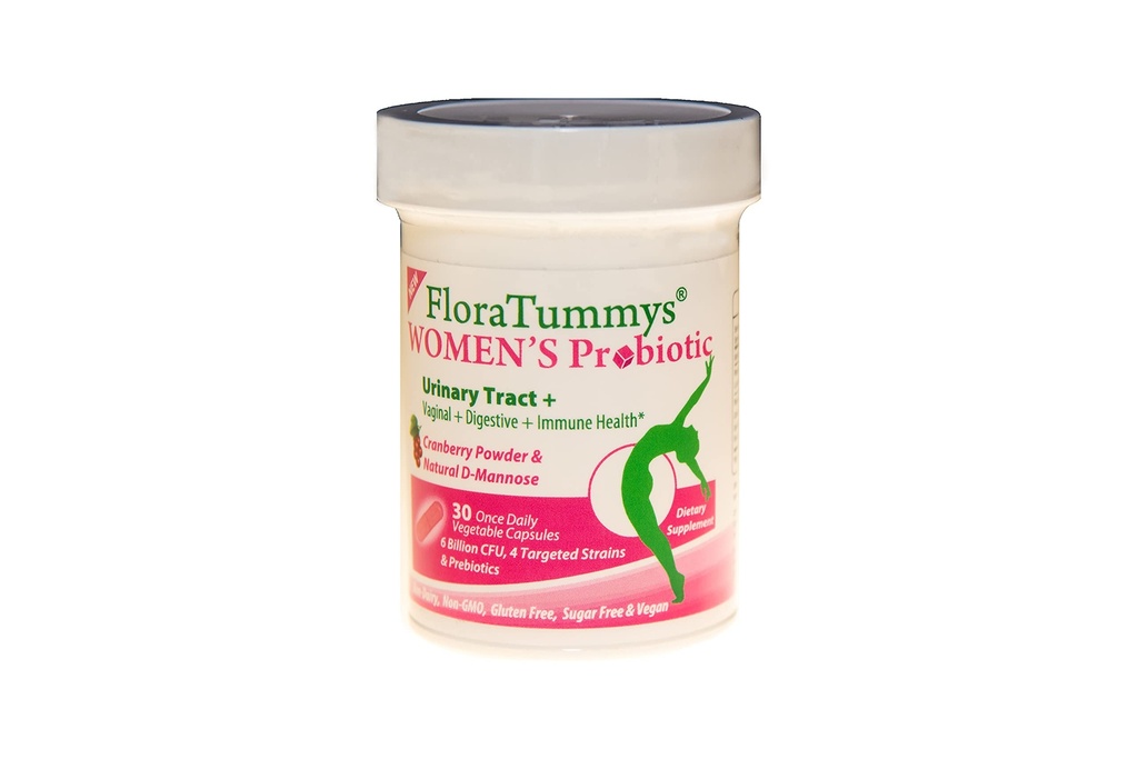 FloraTummys 妇女的亲生性、尿道切除消化性免疫系统保健、Cranberry粉末、Kosher认证、非Dairy、Gluten Free、非GMO