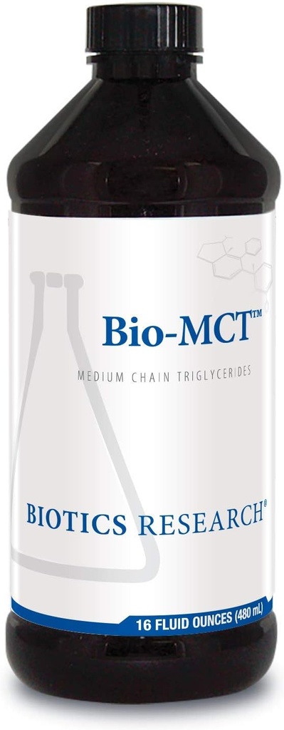 生物研究 Bio MCT 脑燃料、脑能、纯能、中链三聚氰化物、MCT、Caprylic Triglyceride 16 Fluid Ounces
