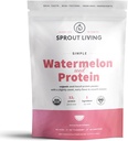 Sprout Living simple 西瓜种子蛋白粉,12格姆有机植物基蛋白粉,不含人工甜品,非乳制品,非GMO,维干,格鲁滕免费,克托饮用Mix(10 oz)