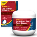 Magnilife Leg & Back Pain Relief Cream, 快动作疼痛 Relief, 自然苏打烧伤, 叮当和刺痛与阿洛和卡伦杜拉 - 4oz