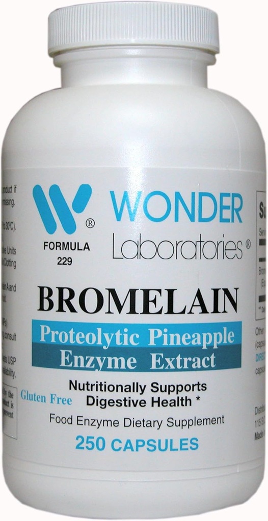 Wonder Labs Bromelain 2000 150mg,蛋白质解剖菠萝酶提取,营养支持消化健康-250卡普尔