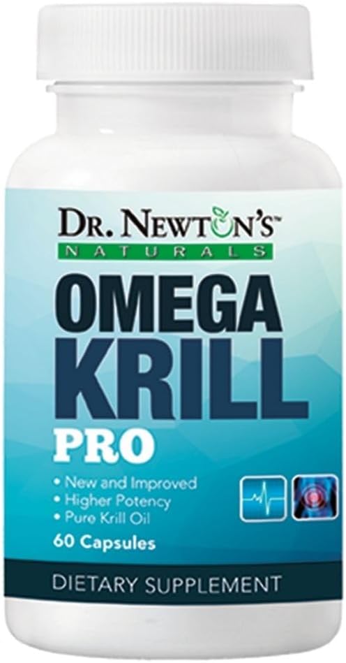 牛顿博士的自然学OmegaKrill Pro EPA & DHA,Omega 3,Pristine Krill Oil – Brain, Joes, eyes - 60 Softgels