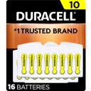 Duracell 听觉辅助电池 黄色尺寸 10, 16 Counter Pack, 10A 听觉辅助电池 长长功率, 超长 EasyTab 安装听觉辅助设备