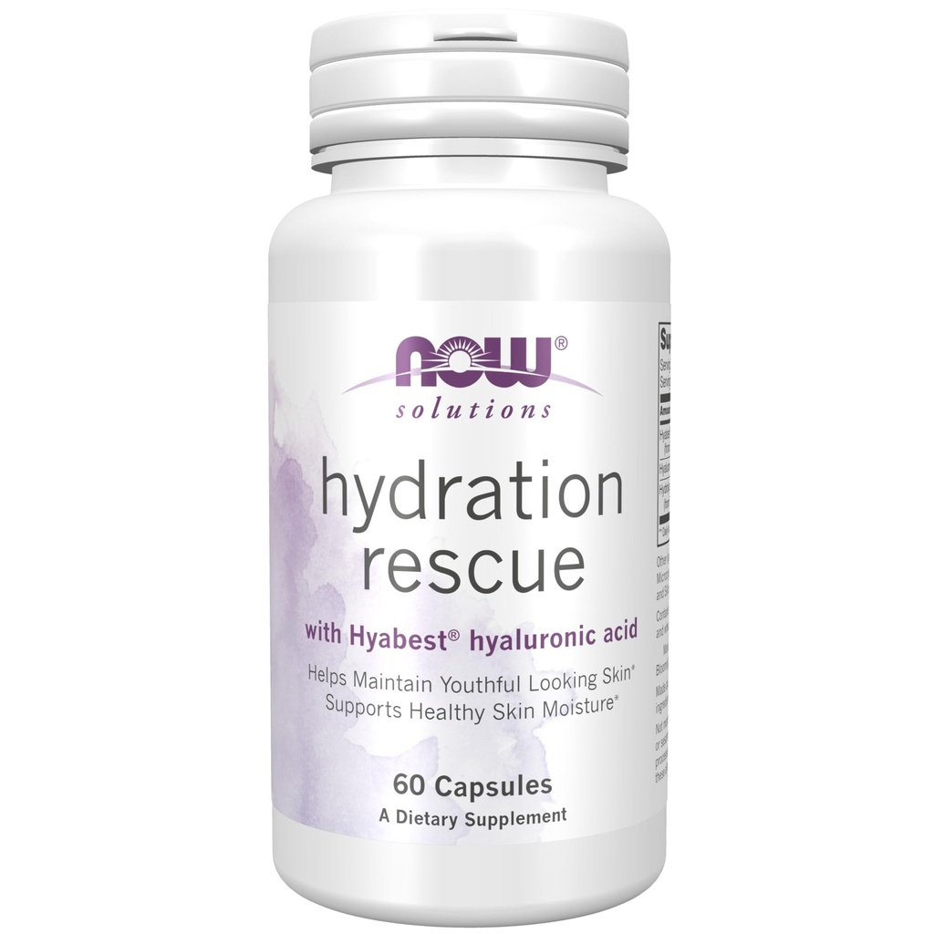 Now Foods Solutions, Hyabest 的氢气救护, Hyabest 的羟氨酸, 帮助保持年轻外观皮肤*, 支持健康的皮肤湿度*, 60 Veg Capsules