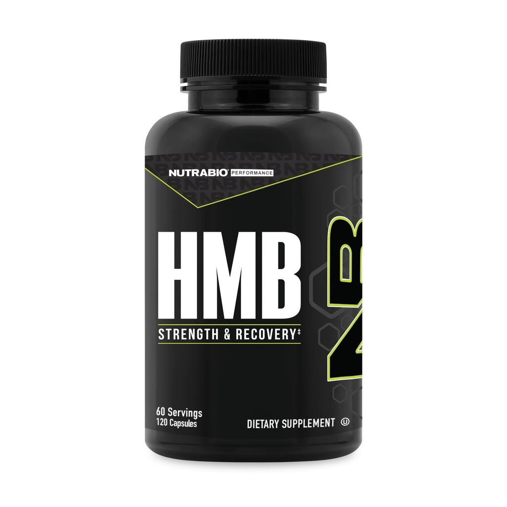 NutraBio HMB 补充剂,氨基酸Hmb,HMB 男性补充剂,HMB 1000mg - 120 Capsules