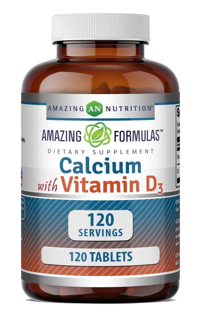 配有维生素D3的神奇公式 Calcium Supplements QQ 平板电脑 Non-GMO QQ Free QQ 在美国制造 (Pack QQ 120 Count)