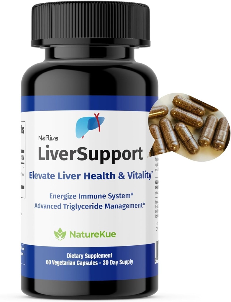 NatureKue Liver Support – 配有 Deepure Tea 和 Milk Thetle 的高级健康补充 → 支持天然解毒,抗氧化剂和能量 → 60 蔬菜卡普尔