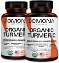 Pomona Wellness 有机涡轮增殖剂2100毫克,USDA Organic,非GMO,Vegan,Turmeric Curcumin 与黑辣椒用于吸收,用于联合支持和豁免,240片(2包)