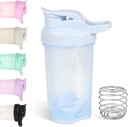 D.Y.A 16oz Shaker瓶,Leak Proof Sports Shaker杯 蛋白质摇摆,Shaker瓶用于预选工作和前往Go的旅行,BPA自由与轻松清洁 蛋白质摇摆瓶,蓝色