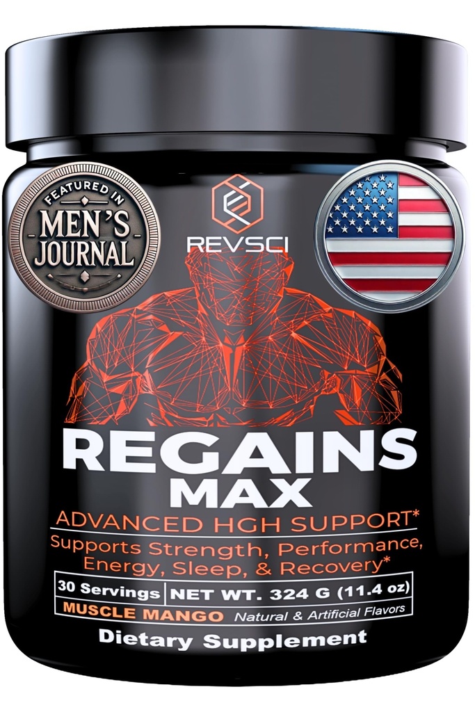 HGH 男女补充,REVSCI 恢复Max 氨基酸补充,工作后恢复粉剂,Anabolic Muscle Recovery & Muscle Builder for Men, HGH 人类成长荷尔蒙助推补充