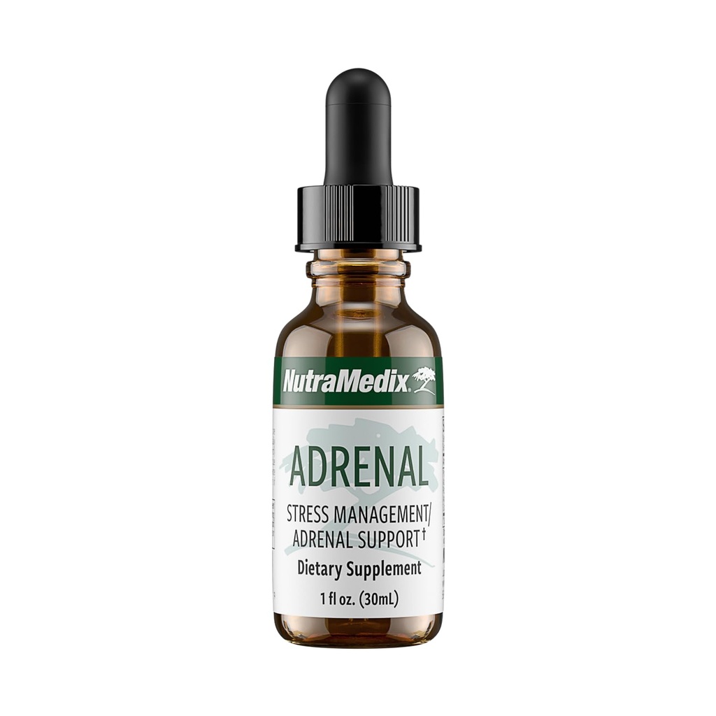 NutraMedix Adrenal Fatigue 补编 - Astragalus, Schisandra, Rhodiola, 和 Ginseng 提取供能源支持、Stamina 和压力 - Vegan Adaptogen Blend (1oz / 30毫升)