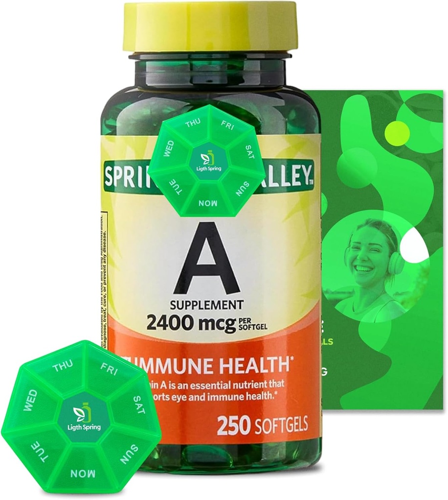 维生素A补编,2400mcg,250软胶,包装独家维生素和矿物 - A至Z - 更好的Ligth & Spring指南