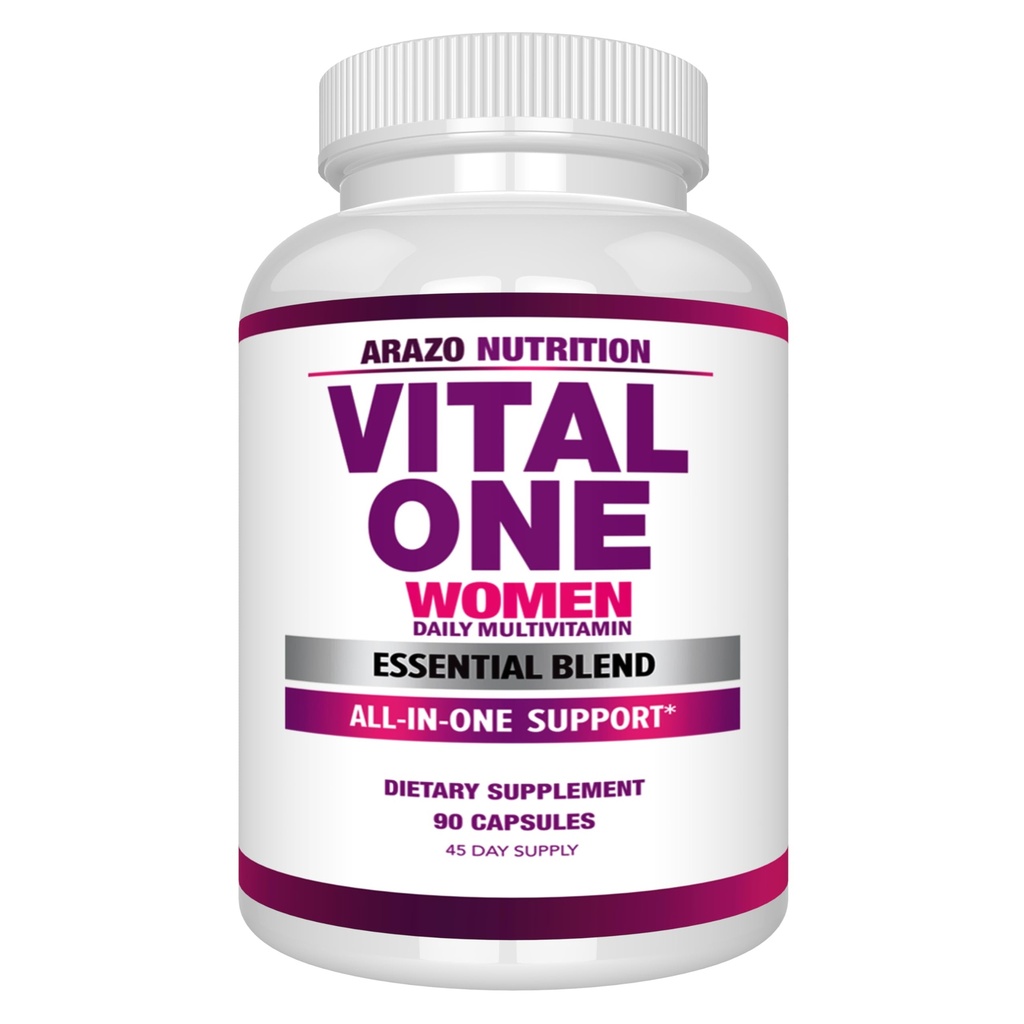 Arazo 营养 妇女生命力 1 多维特敏 -- -- 每日全食补充剂 -- -- 90 Vegan Capsules