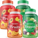 Superfood 180 Fruits and 180 Veggie Capsules - 整体食品 天然超级食品 - 维持能量水平,与 Aloe Vera - 索免费(90 Counter (Pack of 4))