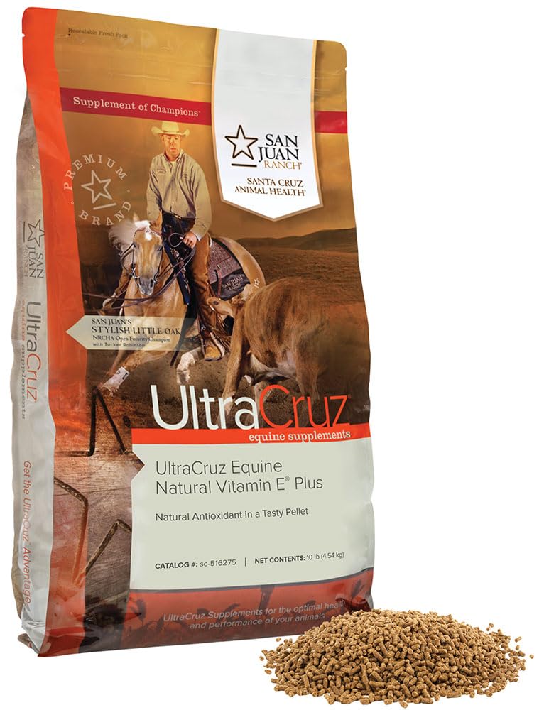 UltraCruz - Sc-516275 Equine 天然维生素E Plus 马匹补充品,10磅,佩莱(66天供应)
