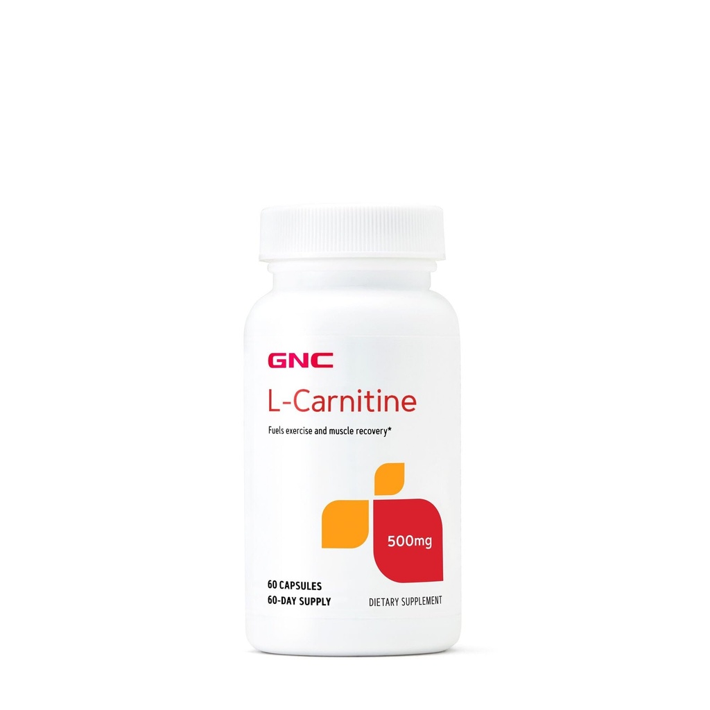 GNC L-Carnitine 500mg, 帮助代谢长青脂肪酸, 60 Capsules