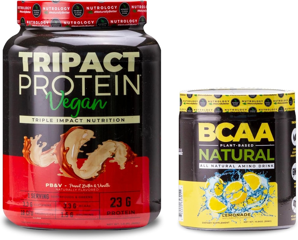 营养学 TRIPACT 维冈蛋白粉,用于维冈蛋白沙克,花生黄油香草(20种) BCAA自然,植物基的BCAA粉,柠檬汁火焰(30种)