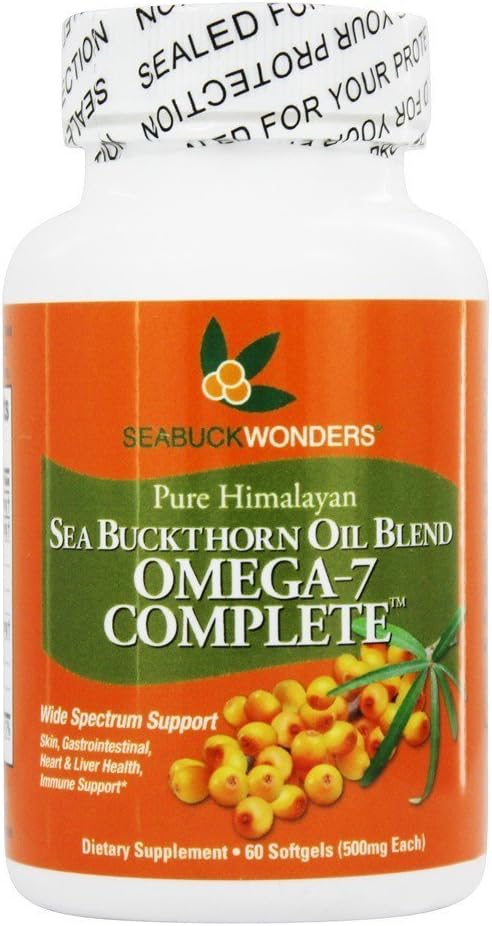 Seabuck Wonders Sea Buckthorn Omega 7 完成- 500毫克- 60 软胶