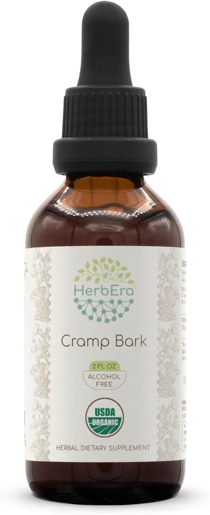 HerbEra Cramp Bark B60 USDA 有机丁香 QQ 无酒精萃取 高概率草药滴 免疫系统 健康 认证 有机丁香(Viburnum Opulus) Dried Bark(2 fl oz)