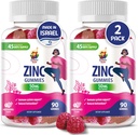 成人用锌(Zinc Gummys) - 成人用锌(Zinc Chewable Gummy) 免疫支持用锌(Zinc Chewable Gummy) - 儿童用天然抗氧化剂非GMO补充剂 成年女性