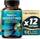 GriMed NAD + 推动 16 550mg - x12 NR + Resveratrol Turmeric + Quercetin - 手机能量,手机修理,健康老化 - 美国制造和测试的电源(90个计数(1包))