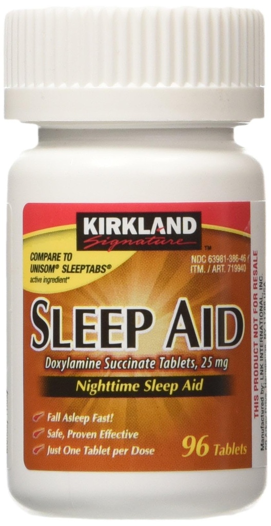 Kirkland 签名夜间睡眠援助 25mg - 96平板电脑